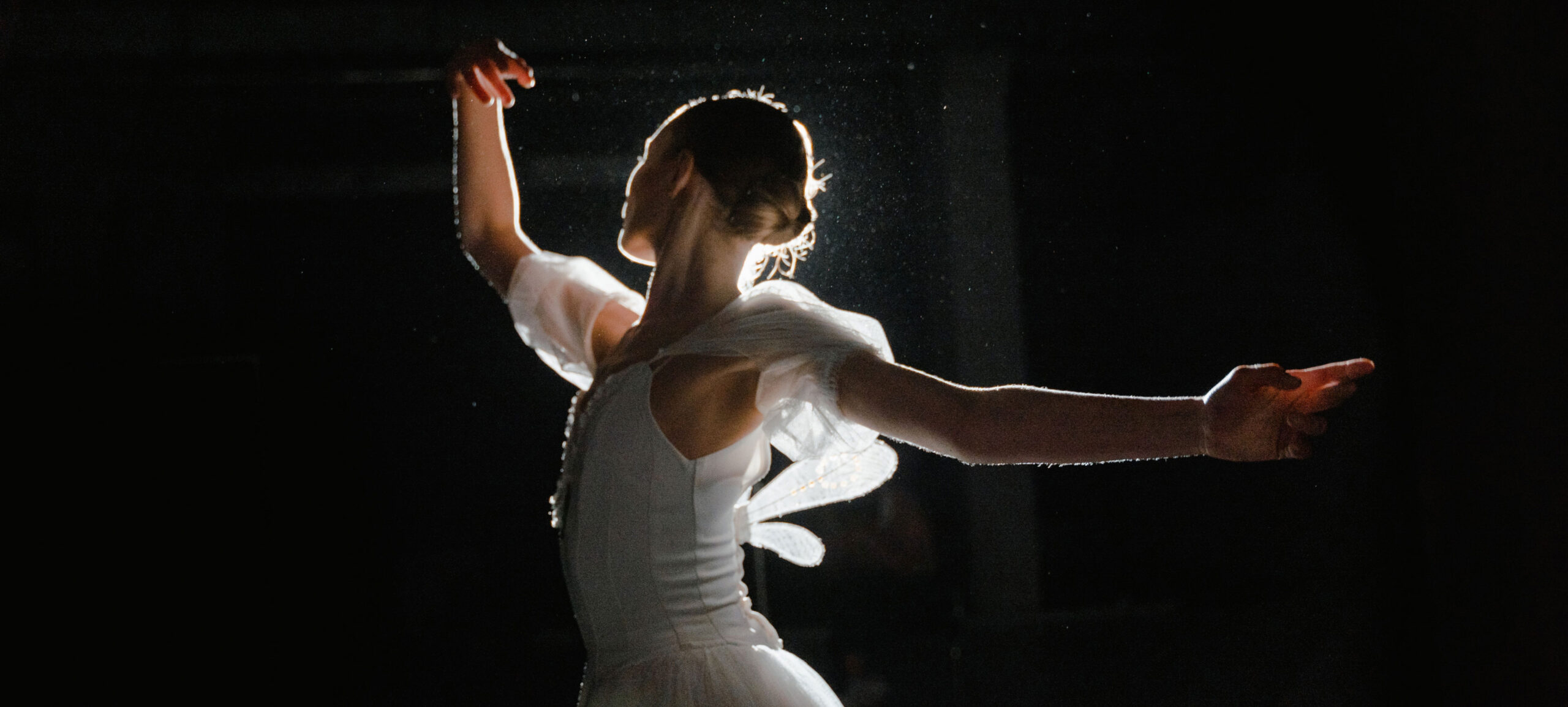 Woman Doing Ballet Wearing White