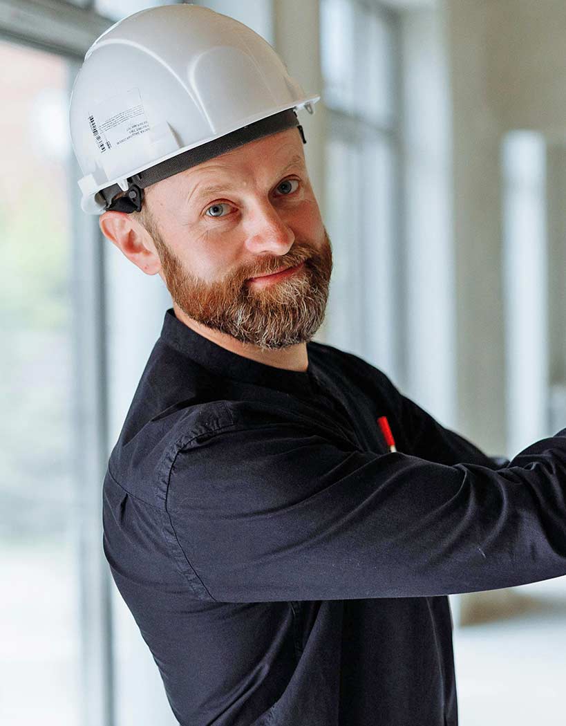 Man Wearing Hard Hat