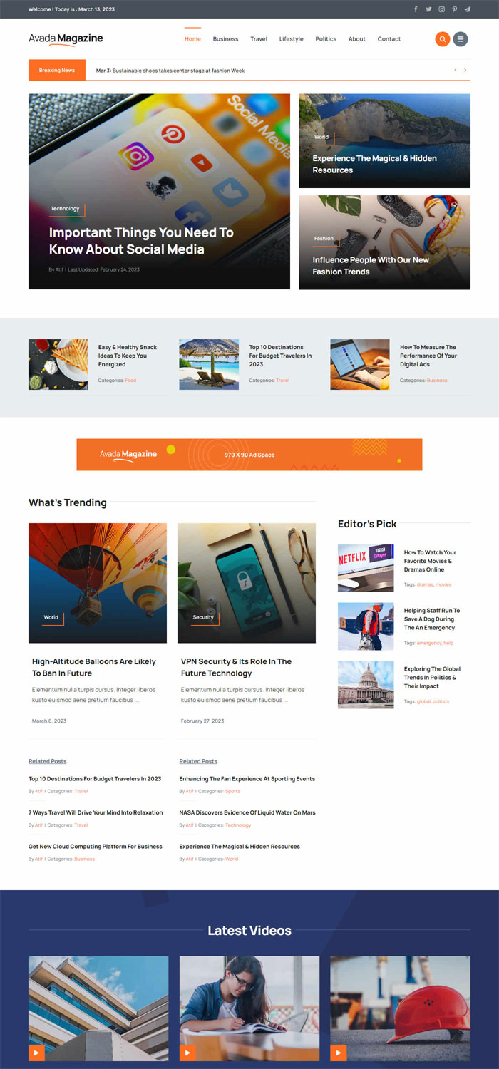 Magazine Homepage 1