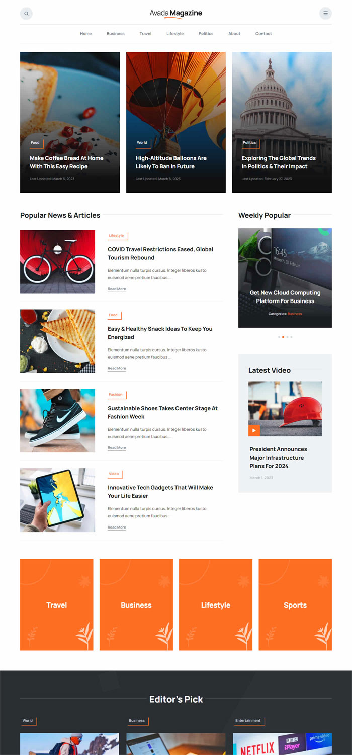 Magazine Homepage 2