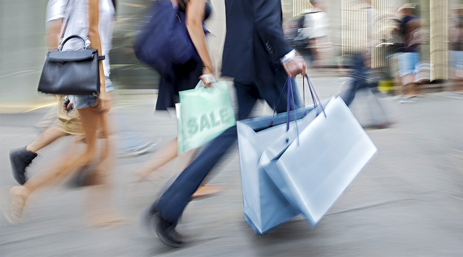 People with Shopping Bags
