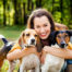 Woman with Two Dogs 3