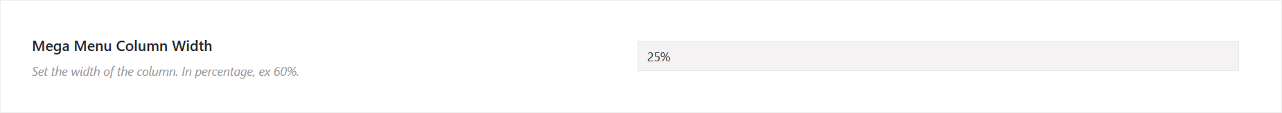 Mega Menu Width - Column Width