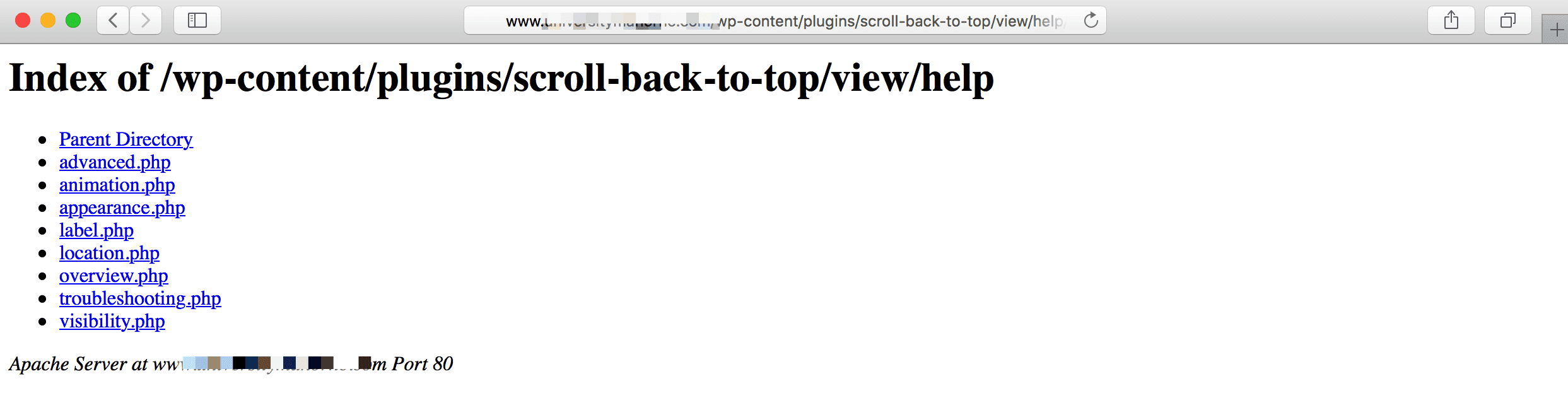 Disable Directory Indexing Disable Directory Indexing