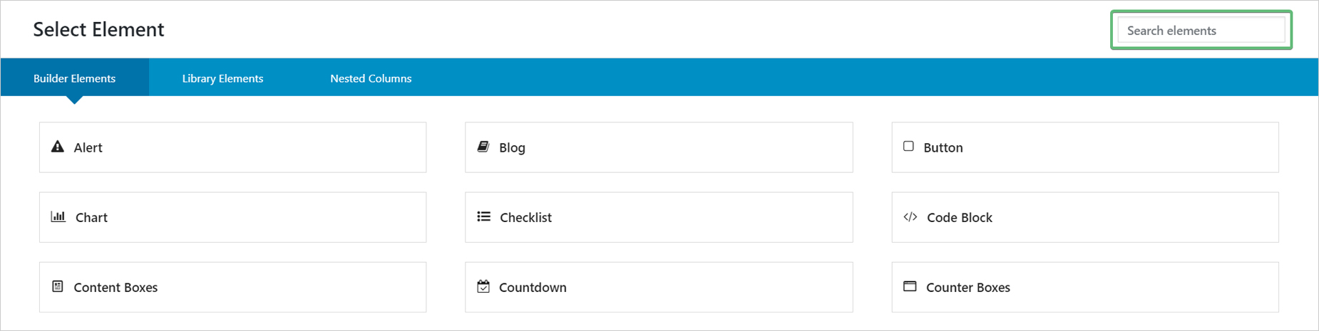 Avada Builder Elements - Search