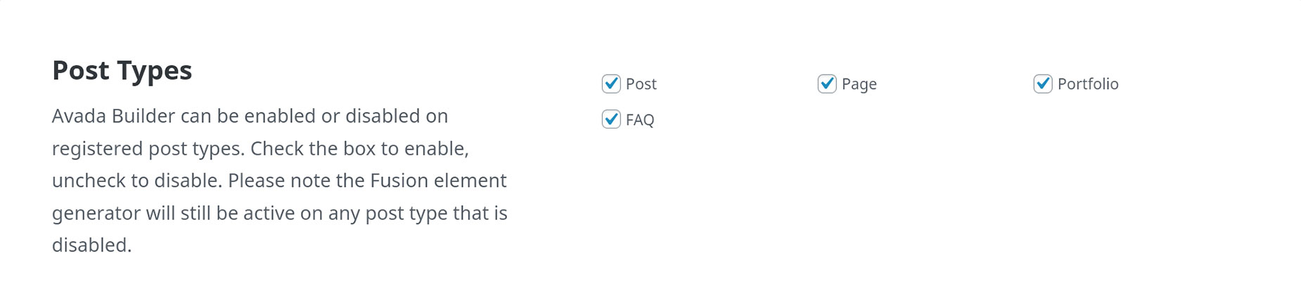 Avada Builder Post Types