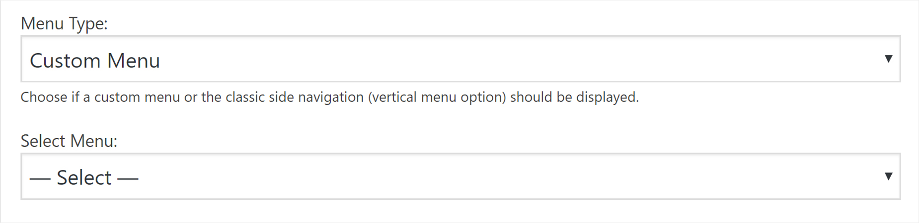 Custom Menu