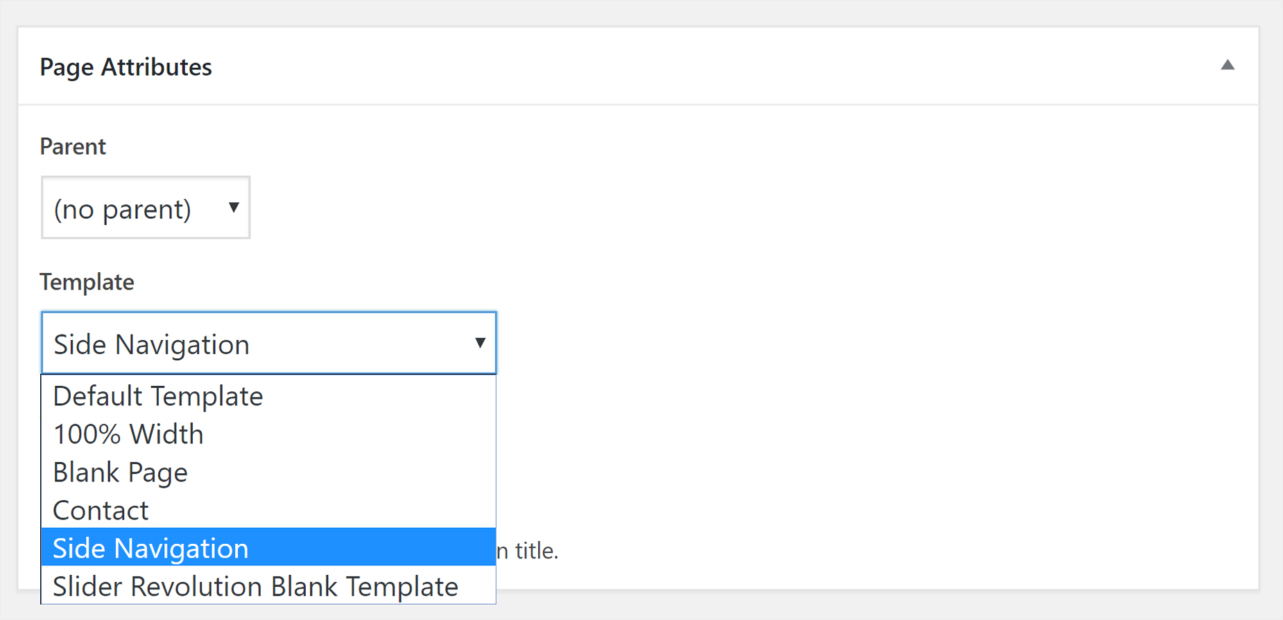 Avada Vertical and Horizontal Menu Widget - Side Menu