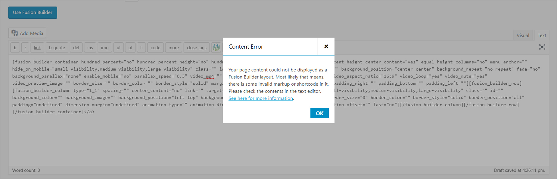 Content Error