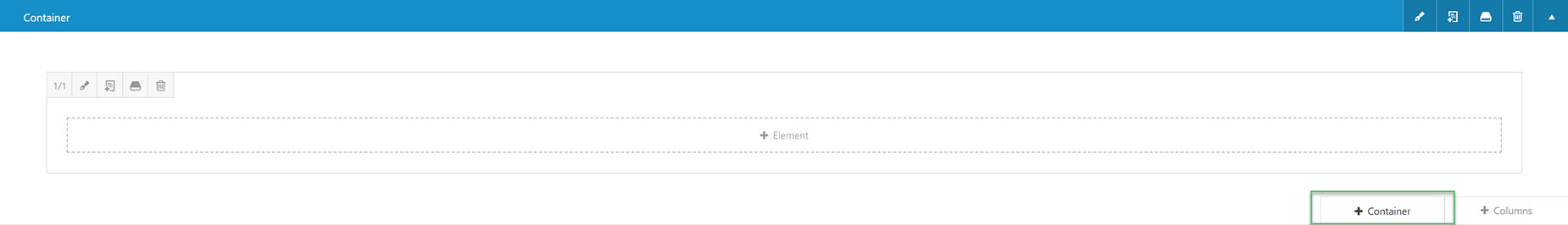 Loading a container on an existing page