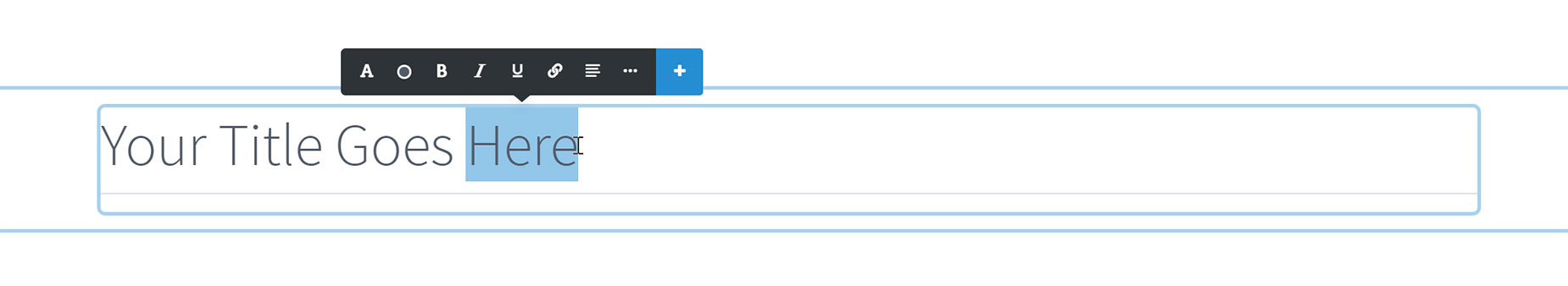 Title Element in Avada Builder Live