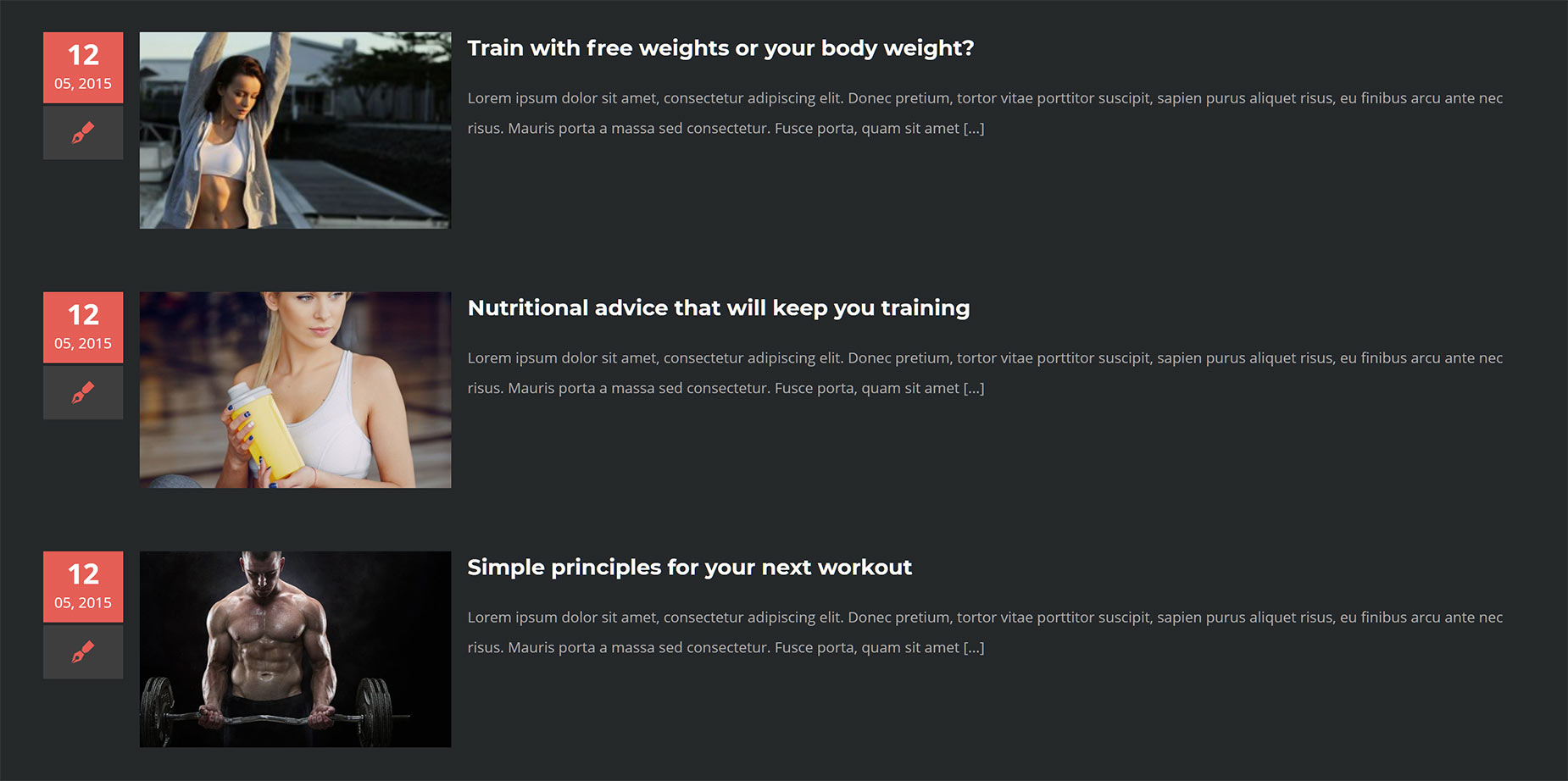 Blog Element - Medium Alternate Layout