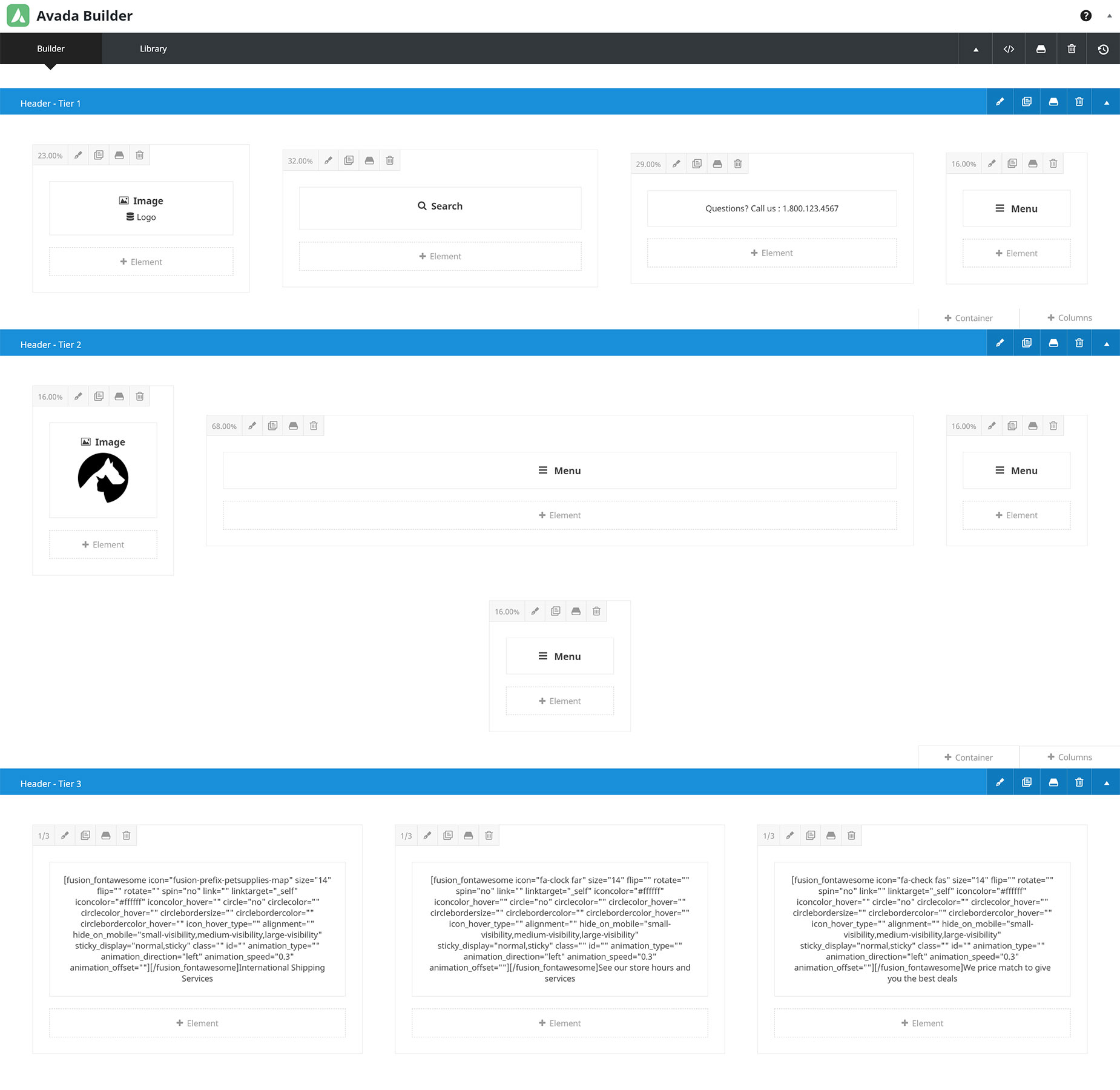Pet Supplies Custom Header Layout