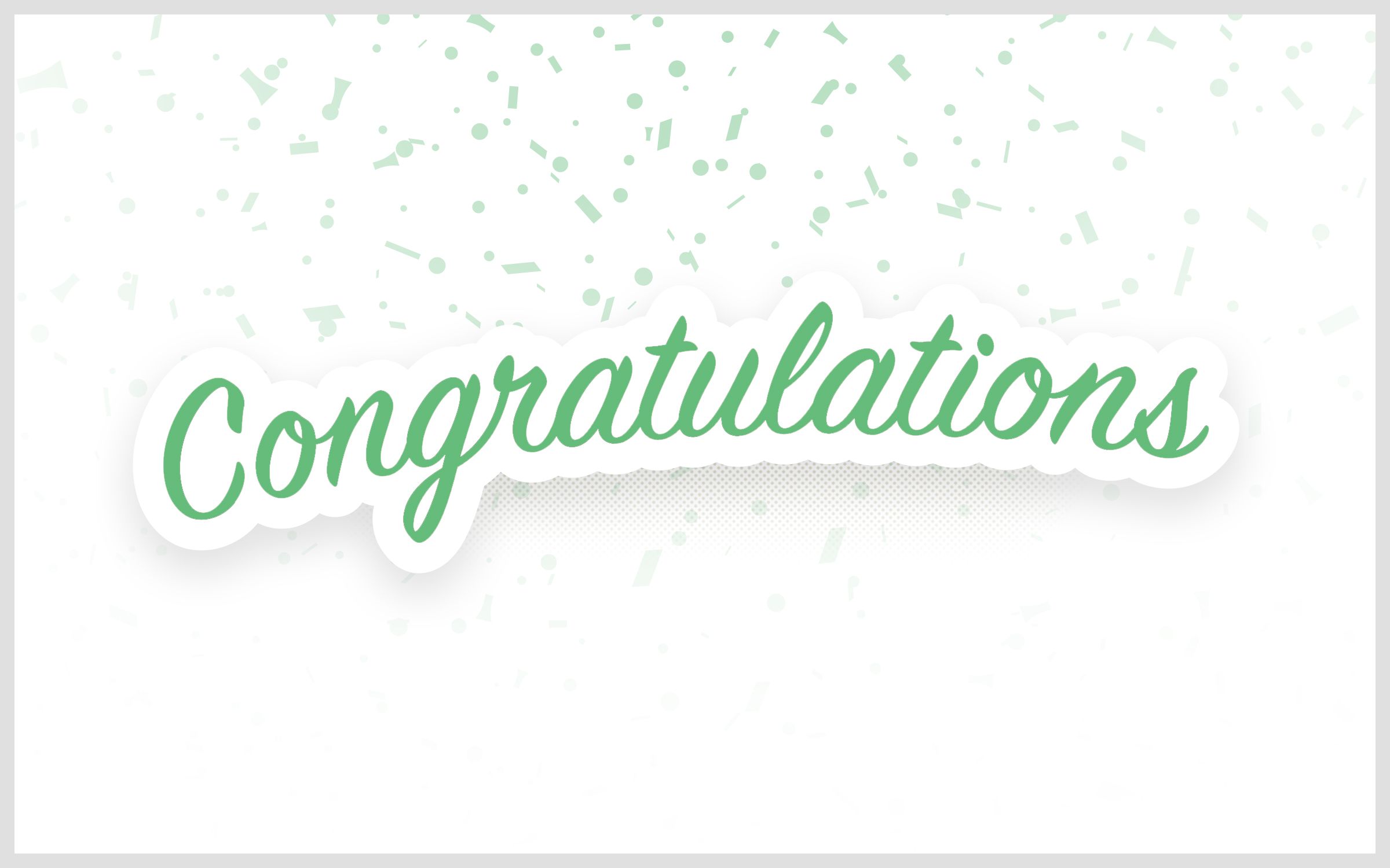 Giveaway Congrats
