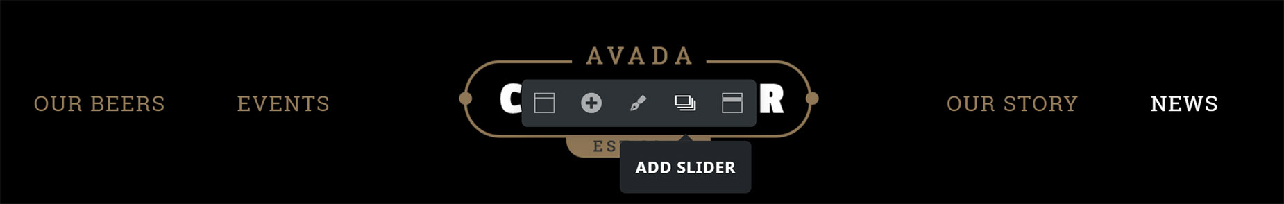 Avada Builder Live - Add Slider