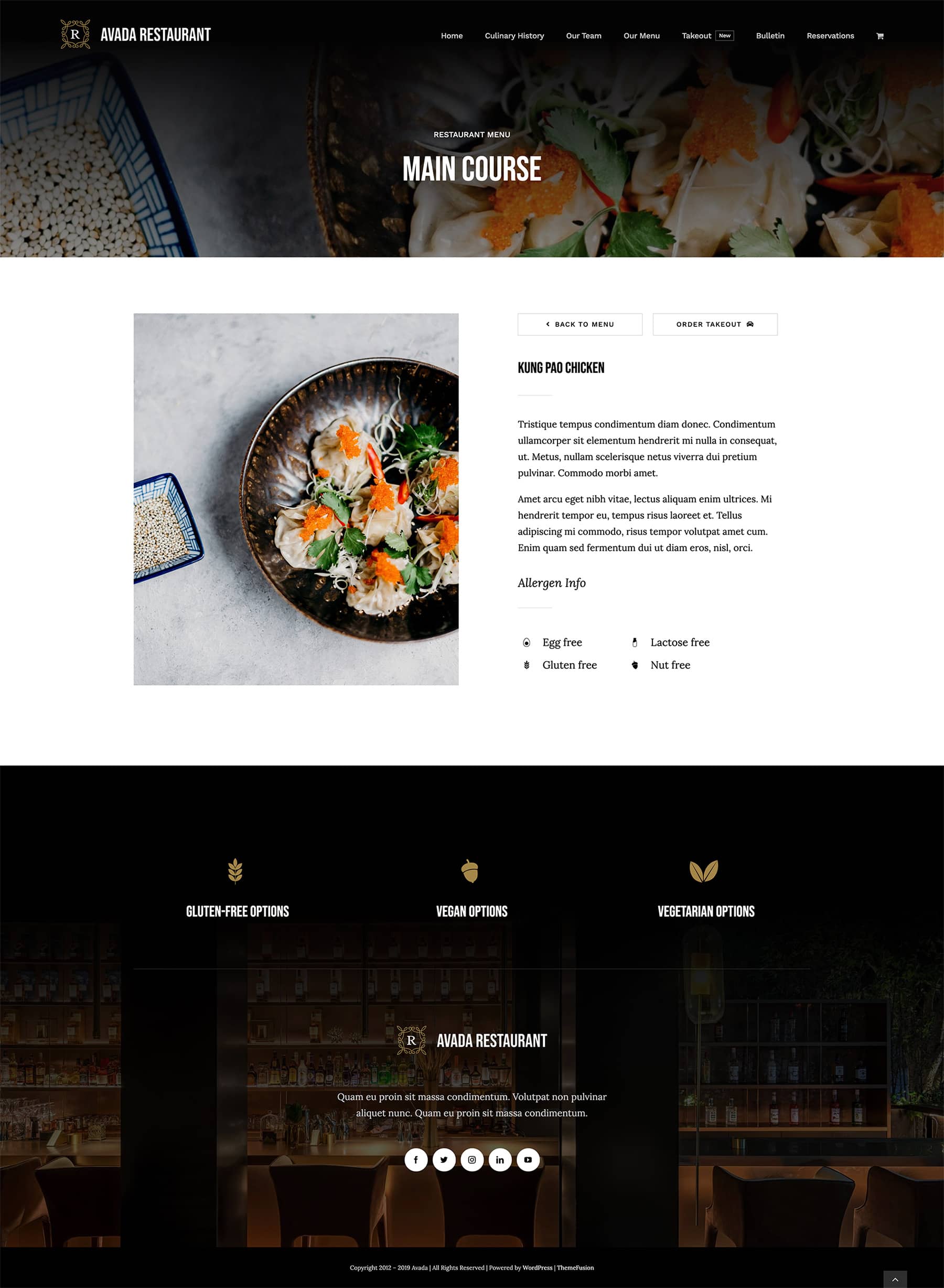 Restaurant Single Page Restaurant Single Page