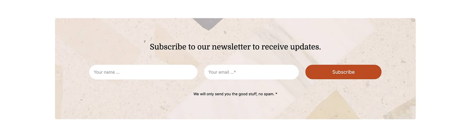 Footer Subscription Form
