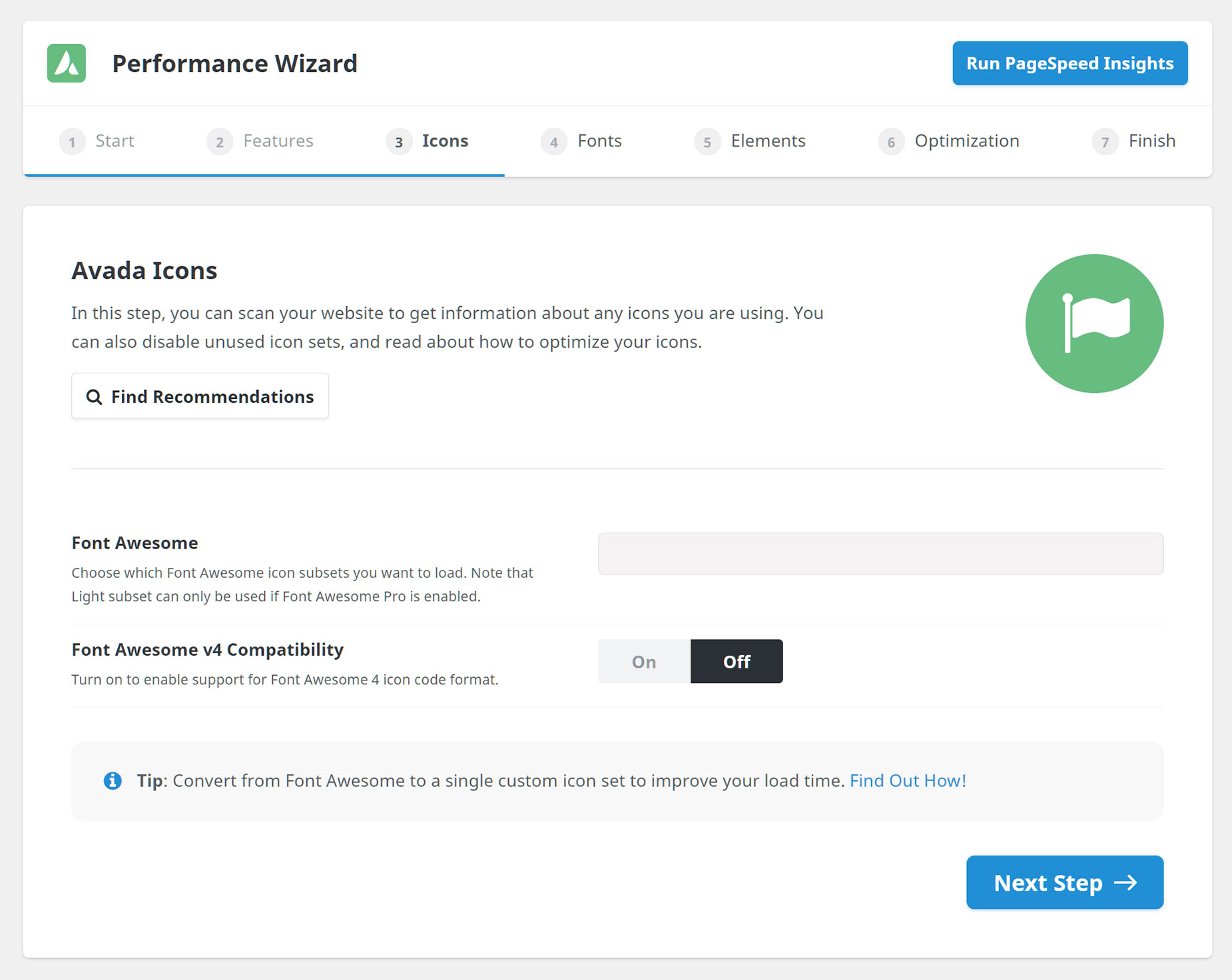 Performance Wizard - Step 3