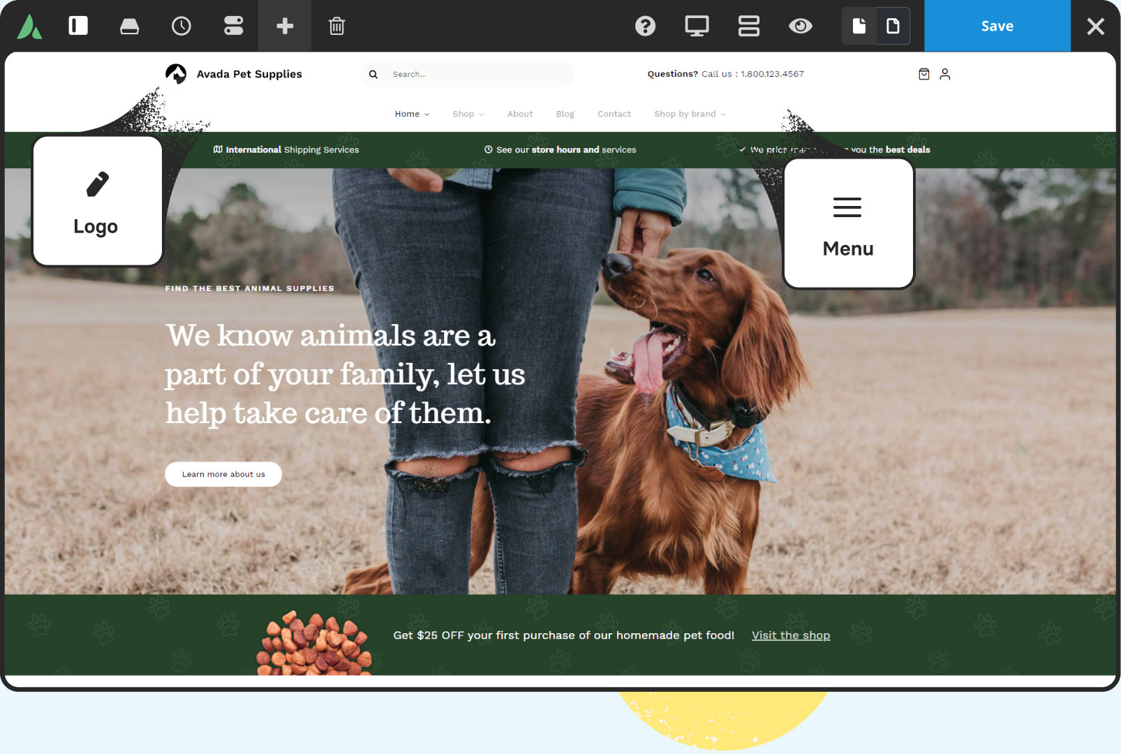 Avada Header Builder Illustration