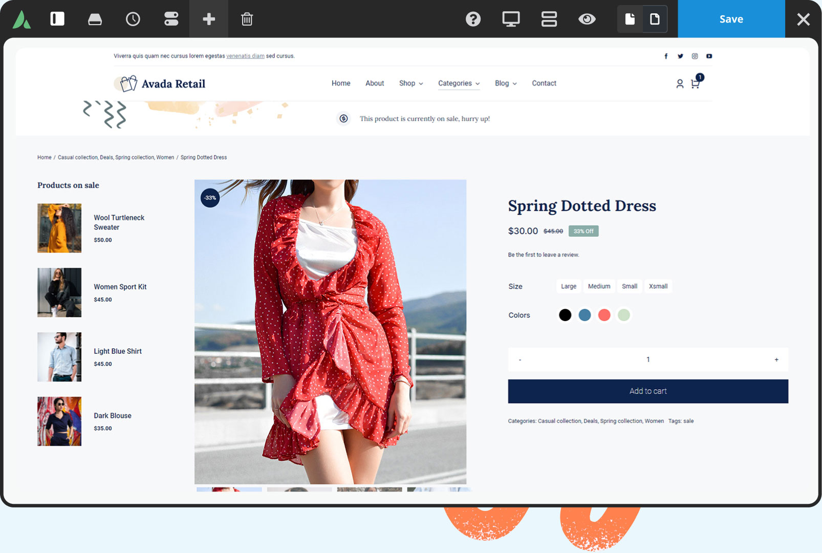 Avada WooCommerce Builder Illustration