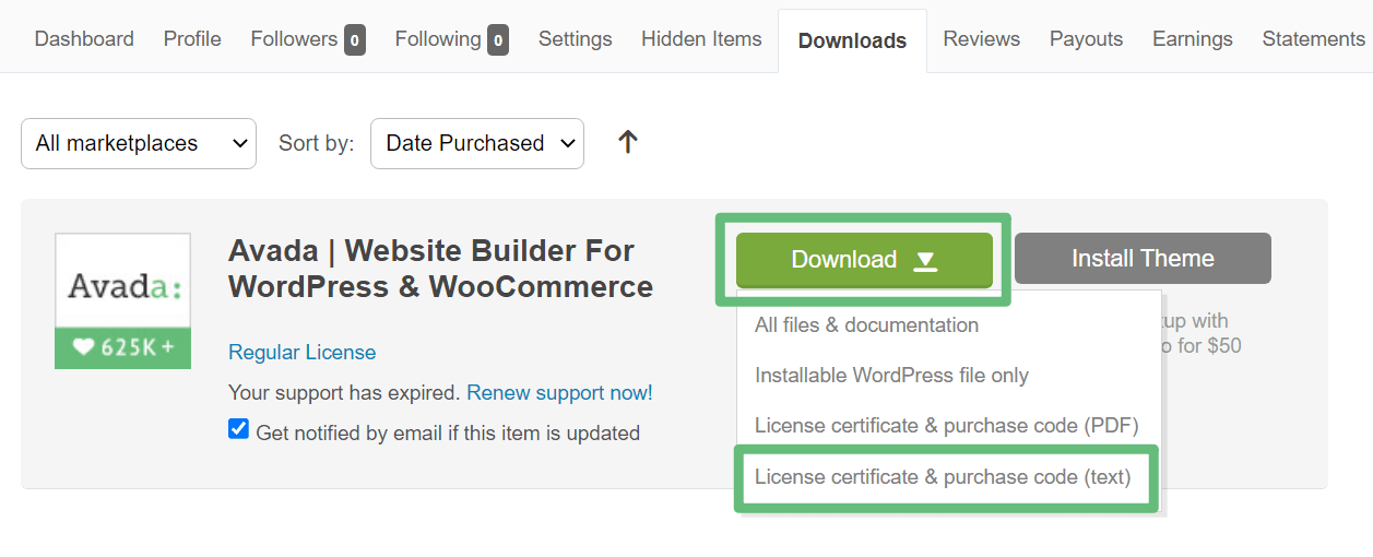 License Certificate
