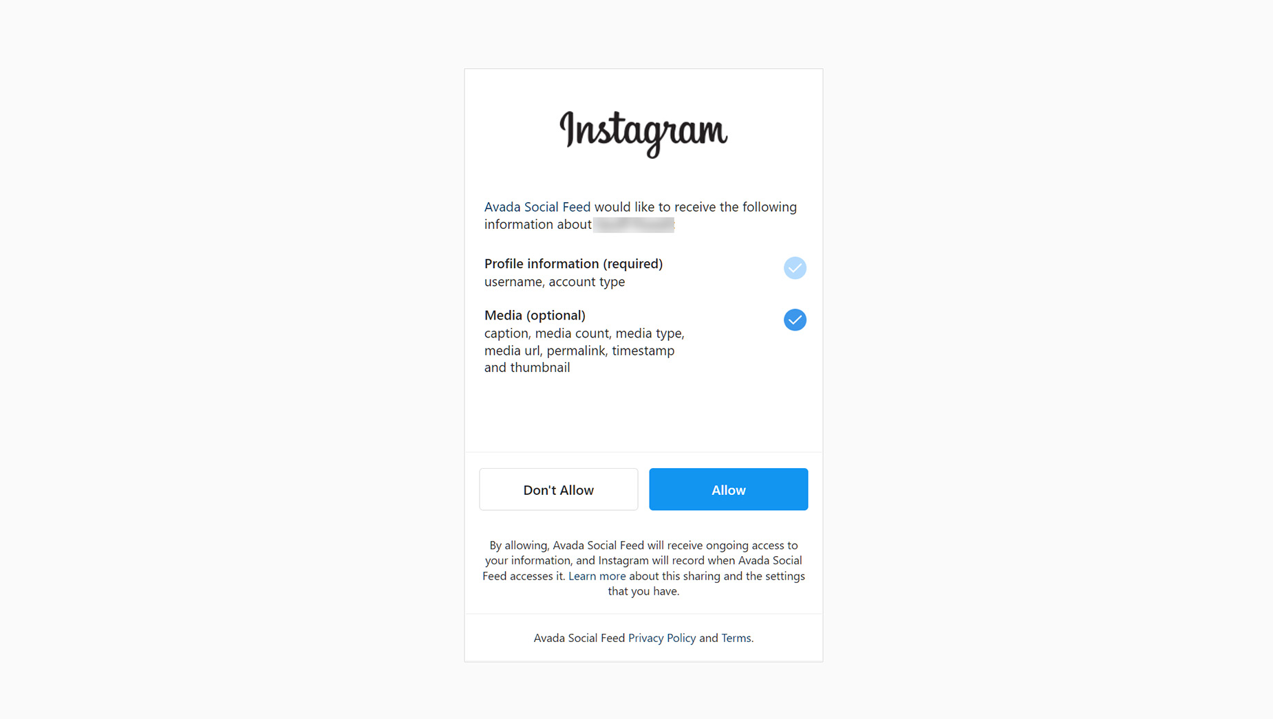 Instagram Element - Permission