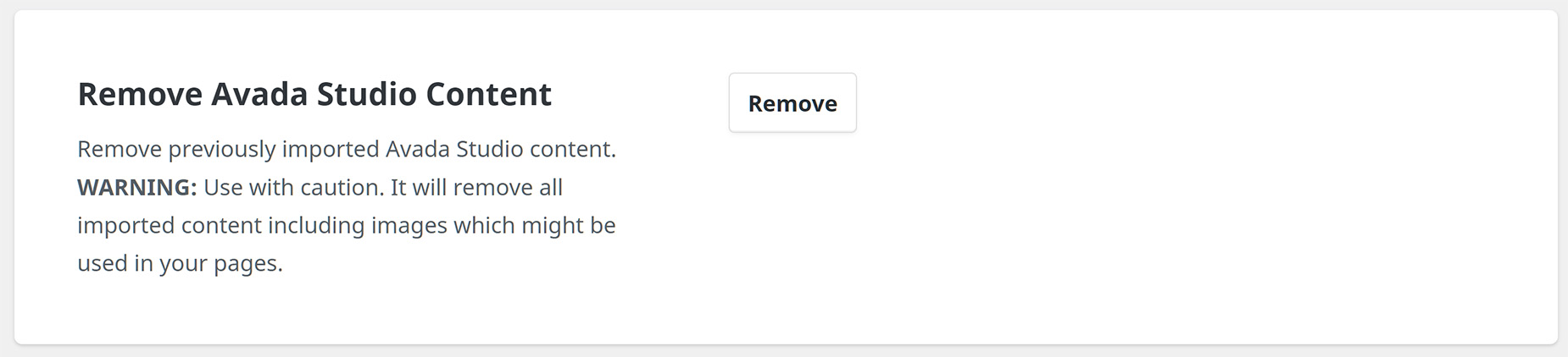 Builder Options - Remove Avada Studio Content