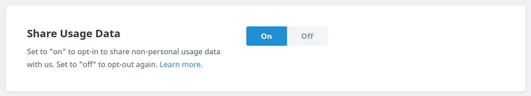 Share Usage Data
