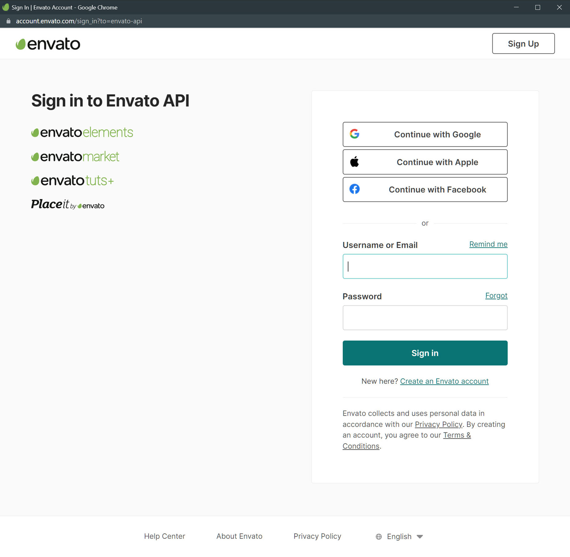 My Avada Account Connection to Envato Account Sign in