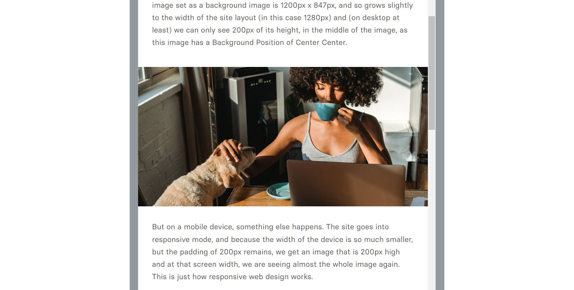 Container Background Image - Responsive Mode