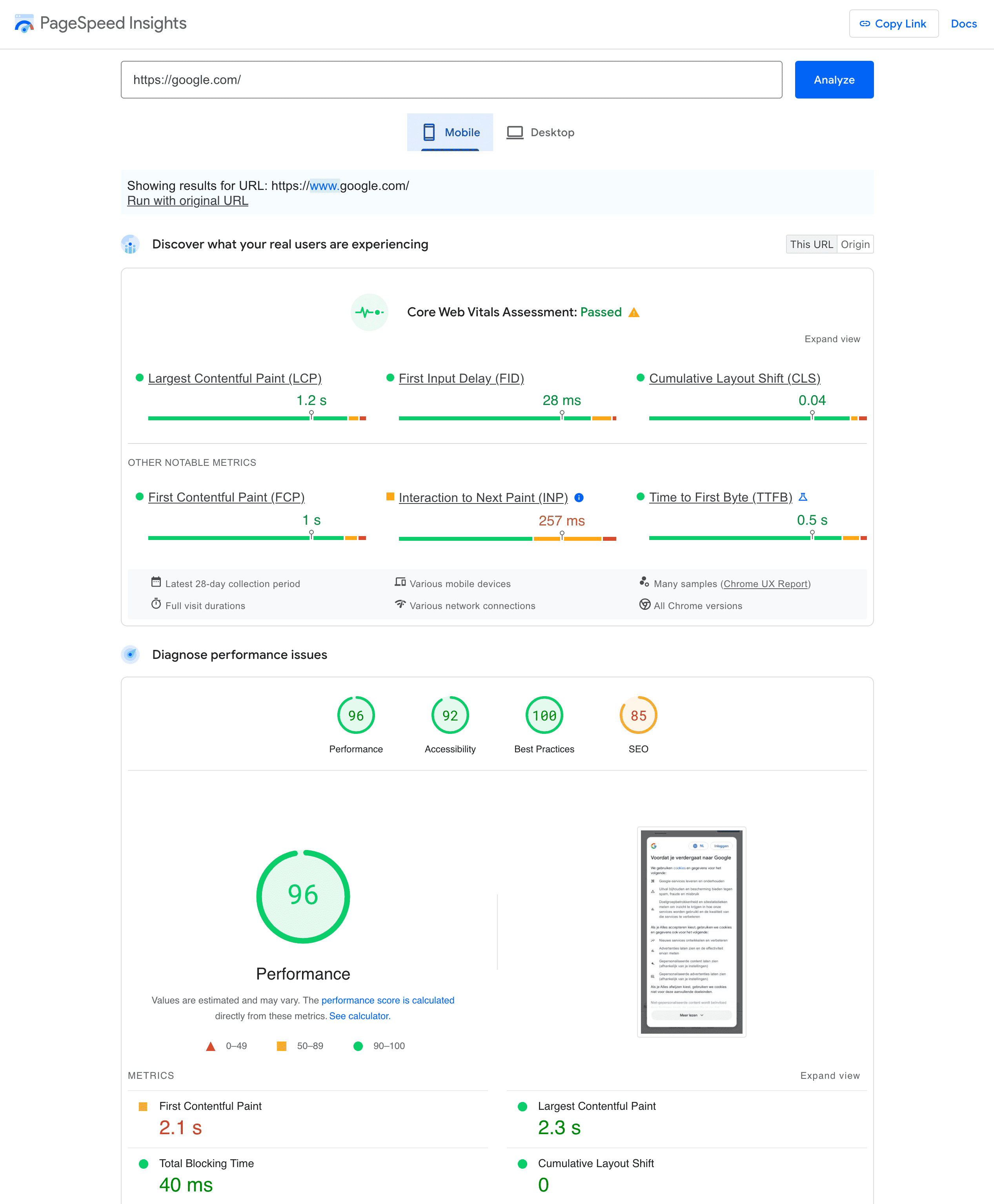 Google Page Speed Google Page Speed