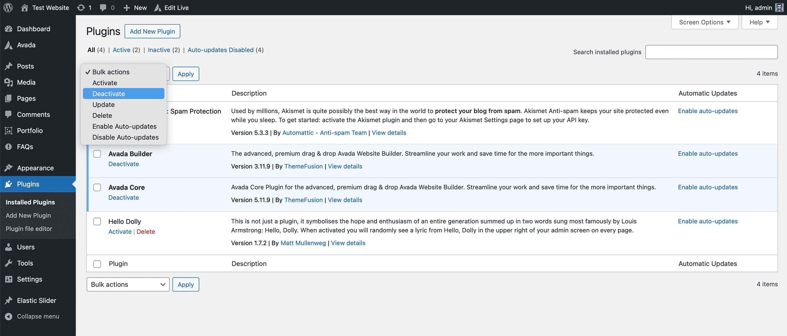 Bulk Deactivate Plugins Bulk Deactivate Plugins