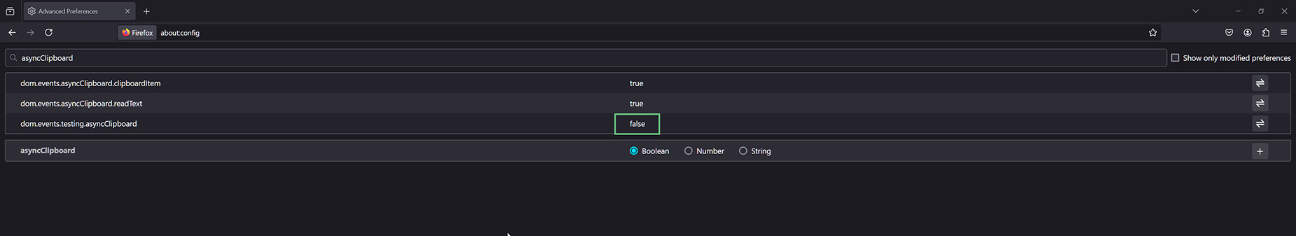 Firefox Async Clipboard Default