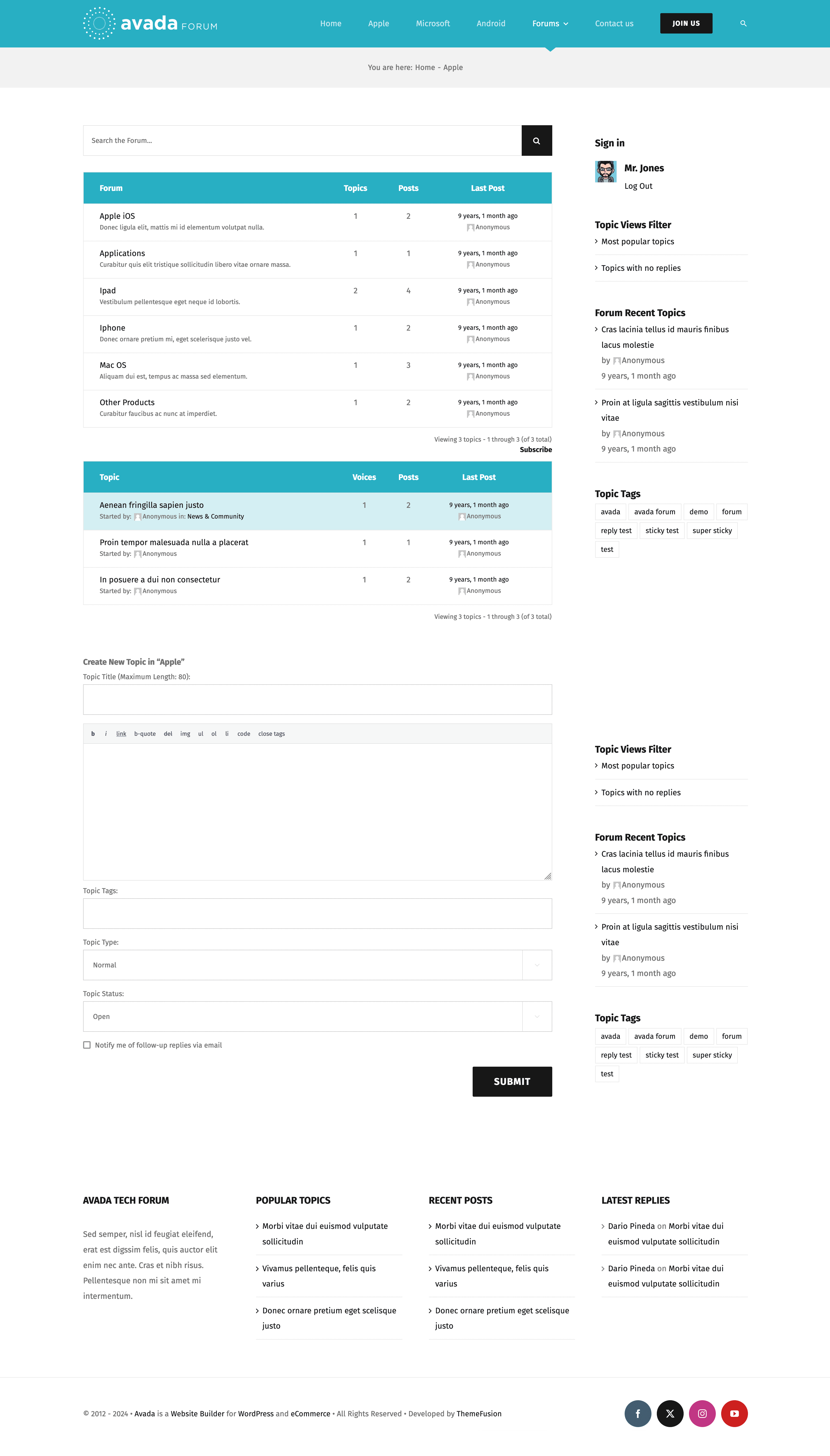 Avada Forum for WordPress Avada Forum for WordPress