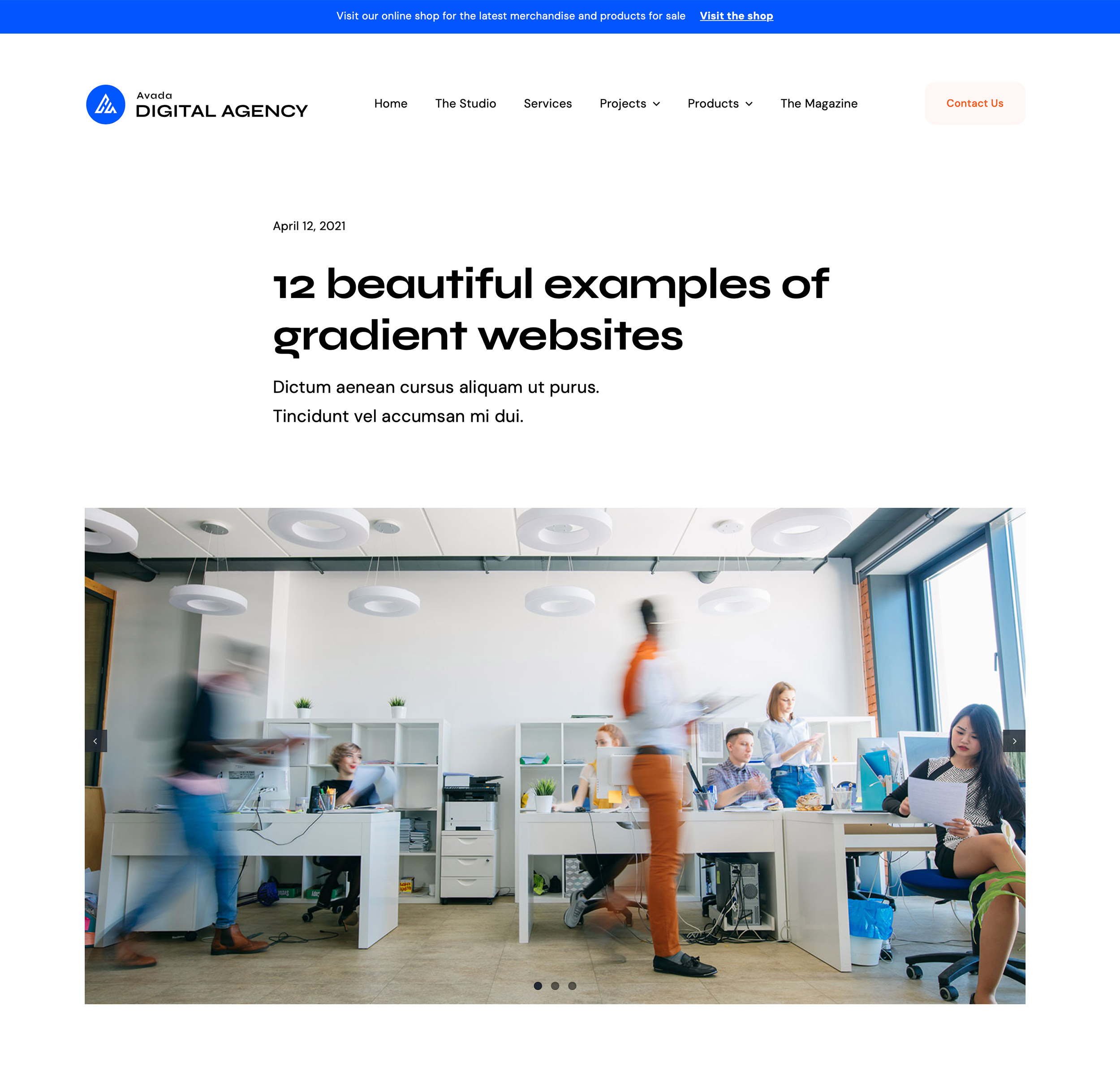 Avada Featured Digital Images Slider Element