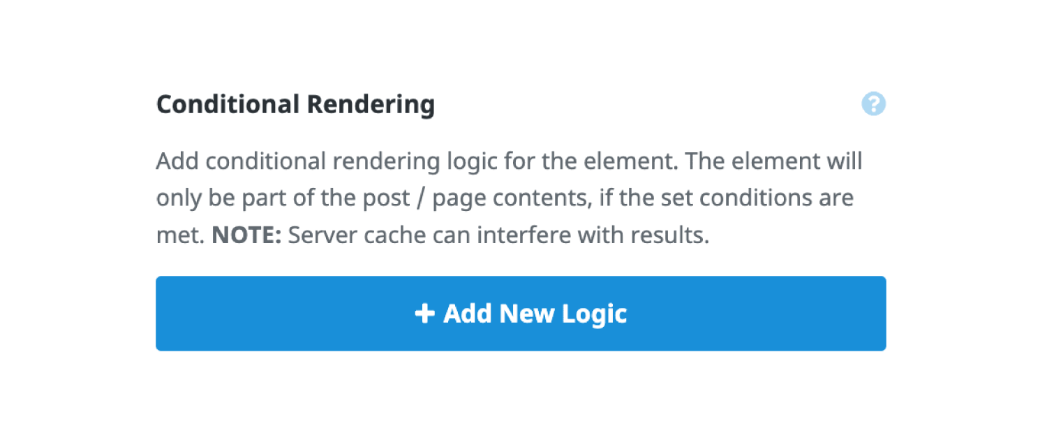 Avada Conditional Rendering Options