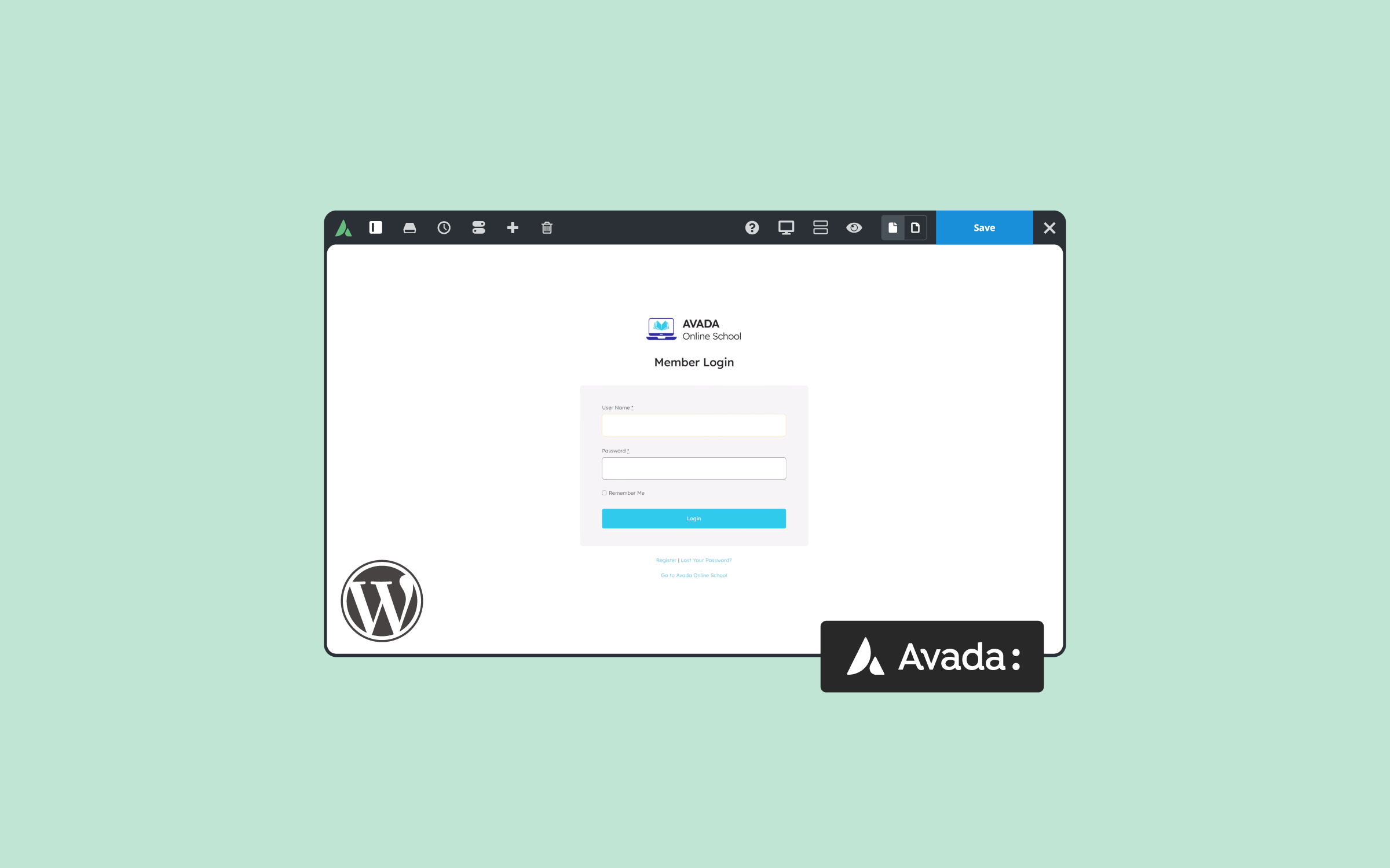 Avada Custom WordPress Auth Pages