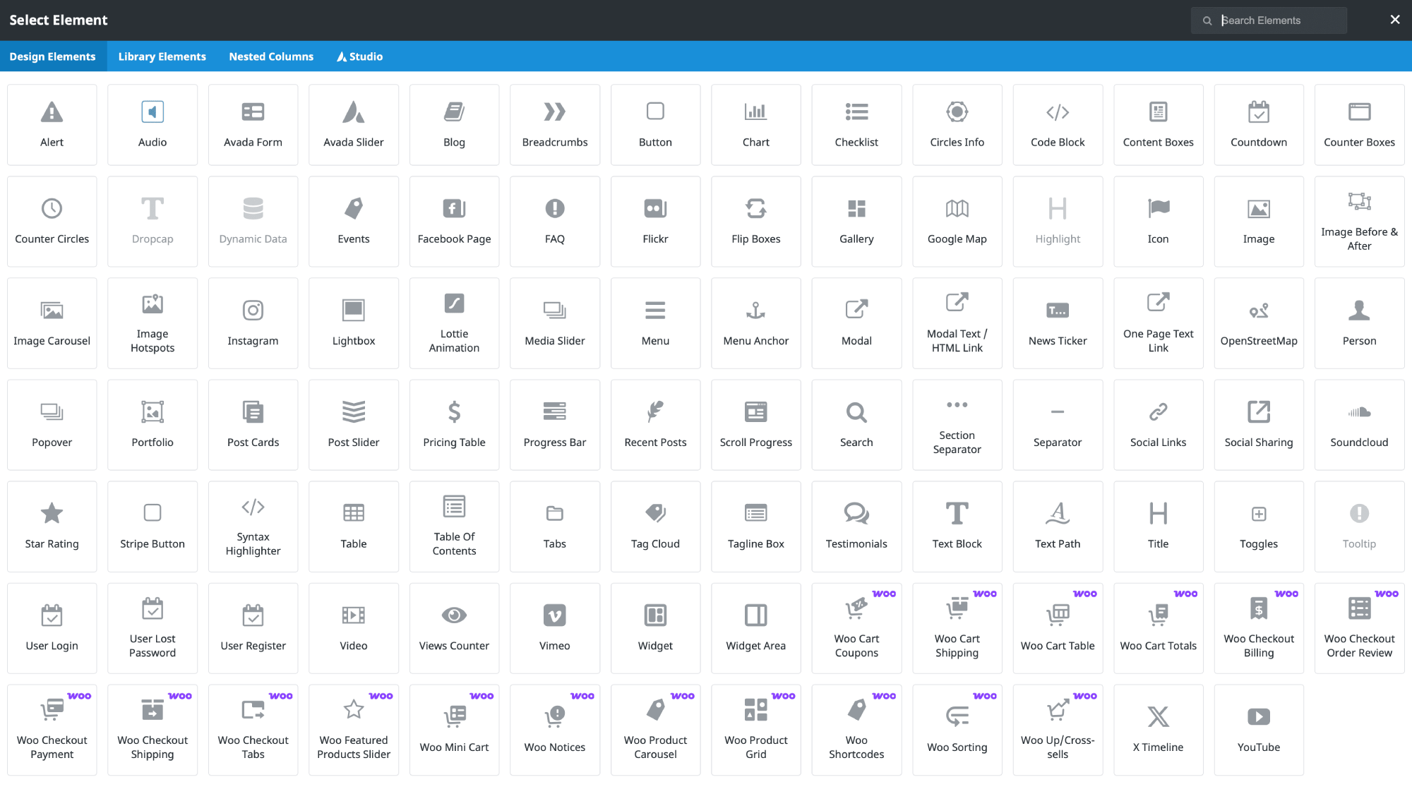 Avada WooCommerce Elements