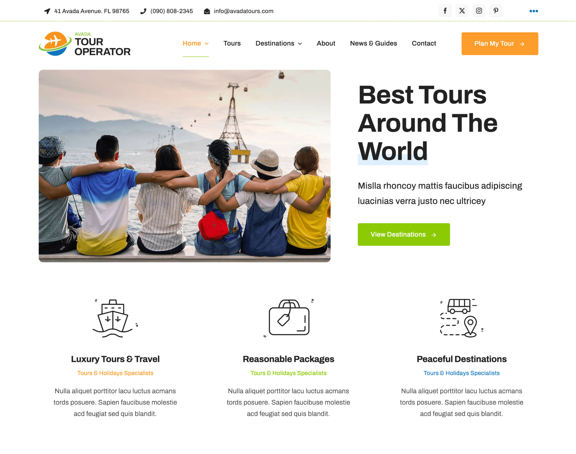 Avada Tour Operator Avada Tour Operator Website