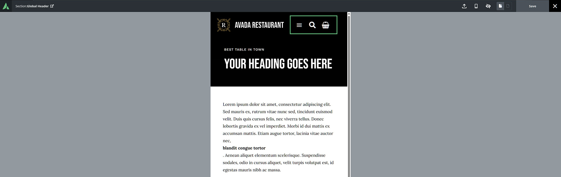 Mobile Menu